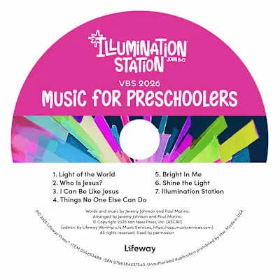 Top Rated VBS 2026 Music for Preschoolers CD Pkg 50