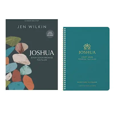 Discount Joshua Bible Study Book with Video Access + CSB Scripture Notebook Set
